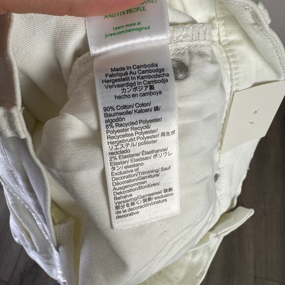 J.Crew '03 Kick Out Jeans WMNS 29 White Denim Mid Rise Stretchy 5-Pocket Zip Fly - Picture 7 of 8